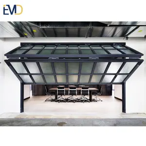Factory customized high quality residential aluminium vertical bifold garage doors