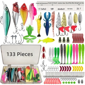 81-409 pièces de leurres artificiels durs (type grenouille, bouche de cheval, graines, poisson brillant, vairon) - Kit de pêche à la <span class=keywords><strong>carpe</strong></span> portable et durable - Product Image 4