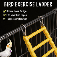 Échelle en plastique durable imitation bambou, rectangulaire, multi-tailles, pour l'enrichissement des cages à perroquets