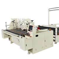 Máquina Automática para Cortar Rollos de Toallas de Cocina, con Control PLC, Motor y Bomba, Línea de Producción de Corte y Rebobinado de Papel de Alta Velocidad