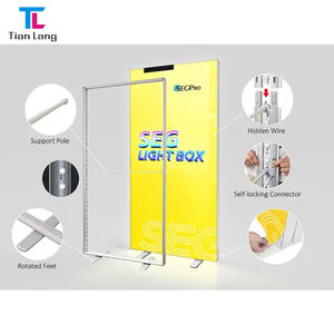 TIANLANG กล่องไฟ SEG กรอบแสดงสินค้าบูธอลูมิเนียมโปรไฟล์ Lightbox ผ้า SEG กล่องแสดงฉากหลัง - Product Image 6