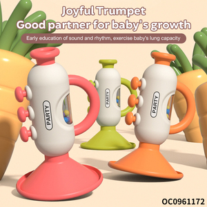 ชุดทรัมเป็ตพลาสติกสีแดงชุดเครื่องดนตรีเป็นมิตรต่อสิ่งแวดล้อมสำหรับของเล่นเด็กวัยหัดเดิน - Product Image 2