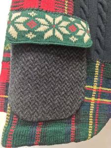 Cardigan décontracté pour femme en tricot respirant de style Fair Isle à motifs de flocons de neige, en laine/cachemire - Product Image 3