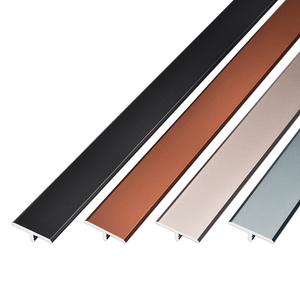 Garniture de carreaux design moderne en aluminium en forme de T, vente en gros de bande décorative de plancher en métal pour fond d'appartement, garniture d'angle de mur - Product Image 2