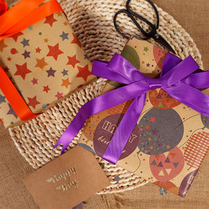 Kids Birthday Disposable Coated Silicone Gift <b>Wrapping</b> <b>Paper</b> 43x300cm <b>Roll</b> - Product Image 2