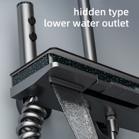Ensemble de douche numérique chaud et froid avec affichage numérique, 4 fonctions, pommeau de pluie, douchette à main, pulvérisateur de bidet, fixation murale, vente en gros, usine OEM
