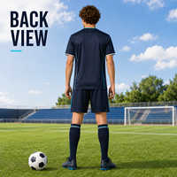 Ensemble de maillot et short de football personnalisés pour jeunes, col en V, uniforme de sublimation pour l'entraînement de football junior et les compétitions de club