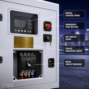 Groupe électrogène silencieux insonorisé 30 kVA 24 kW triphasé 50 Hz 60 Hz – Aucun problème de bruit? Silencieux et insonorisé - Product Image 2
