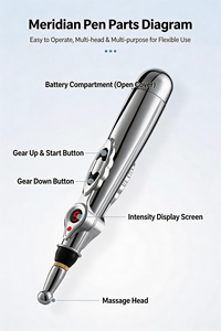 Портативная 9-уровневая ручка для микротоковой импульсной терапии с 5 сменными насадками, без масла, для акупунктуры - Product Image 5