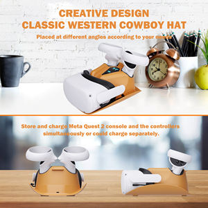 Oculus Quest 2 denetleyici montaj manyetik şarj standı için şarj standı 2 şarj edilebilir 1800mAh piller ile - Product Image 2