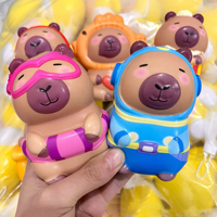 Nouveau jouet anti-stress en PU élastique à rebond lent en forme de capybara mignon, jouet à pincer pour enfants, cadeau anti-stress