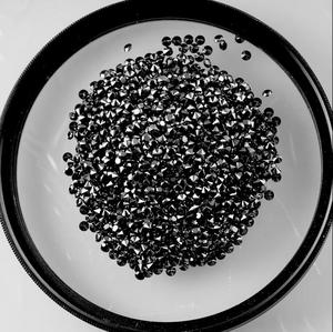 Diamante Moissanite Melee da 0,8 mm a 2,9 mm, colore nero, pietra <span class=keywords><strong>di</strong></span> accento per incastonatura micro-pavé <span class=keywords><strong>di</strong></span> gioielli hip hop, pendenti e orologi. - Product Image 1