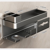 Organisateur universel d'accessoires pour outils capillaires, support mural pour sèche-cheveux, fer à friser et lisseur pour salle de bain