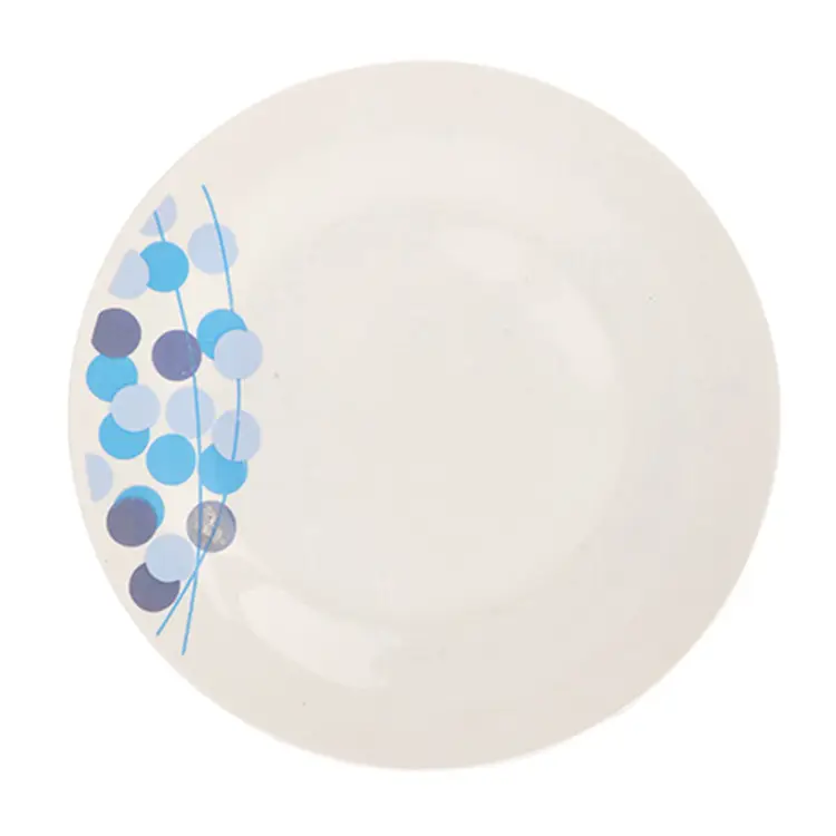 10.5 inç beyaz yemek düz plaka seramik porselen çıkartma popüler tasarım tabak