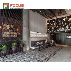 Servicio de Diseño 3D Personalizado para Exhibición de Té de Burbujas, Diseño de Cafetería Industrial, Mostradores para Cafetería - Product Image 3