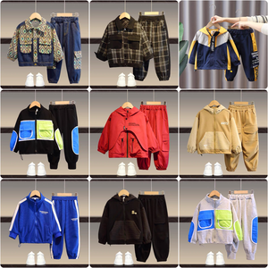 Ensemble de loisirs pour enfants en gros, veste de loisirs intelligente en coton pour garçons avec motif de dessin animé, manches longues, automne et hiver - Product Image 5