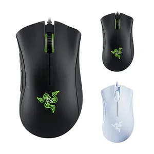 โรงงานเดิม Razer DeathAdder เมาส์สําหรับเล่นเกมแบบมีสายที่จําเป็น 6400DPI USB เมาส์แสง