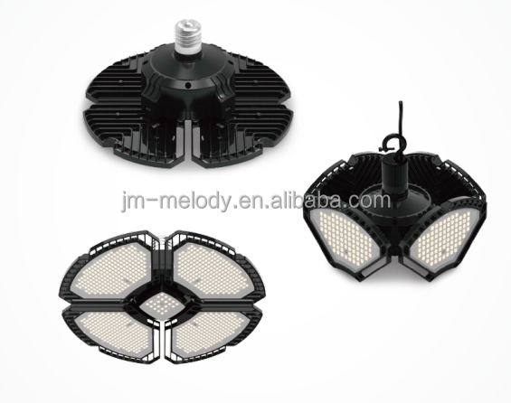 New 60W 120W 150W Deformation Led Garage Light LED ceiling Light E27 E40 E39 120W LED Panel Light lamp for warehouse wate