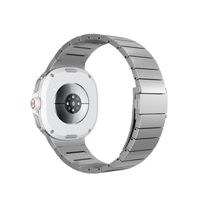 Eraysun <span class=keywords><strong>Bracelet</strong></span> de luxe classique réglable en métal pour <span class=keywords><strong>Samsung</strong></span> Watch 8 <span class=keywords><strong>Bracelet</strong></span> de montre intelligente en titane à boucle plate à lunette unique - Product Image 2