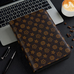 Carnet A5 à feuilles mobiles détachables avec fermeture éclair, couverture souple en cuir PU vintage, personnalisable, 100 feuilles - Product Image 5