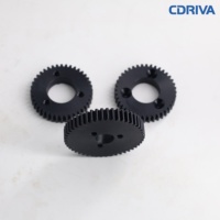 Polea de Nylon POM con Dientes Rectos Personalizada de Alta Calidad 36T, Polea de Transmisión Síncrona Negra