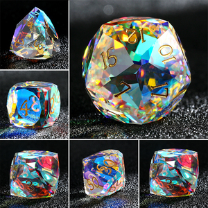 Juego de dados de cristal facetado grabado al por mayor, estilo <span class=keywords><strong>D</strong></span>&<span class=keywords><strong>D</strong></span>, adecuado para los dados utilizados en el juego de mesa Dungeons & Dragons - Product Image 2