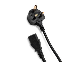 Kabel Daya 1.5m dengan Sekring 3G 1.5mm2 230V 13a UK ke C13, Kabel Listrik 3 Pin dengan Steker Bersekring ke Konektor IEC C13 untuk Komputer