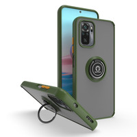 Casing Ponsel Matte PC TPU, Pelindung Belakang dengan 2022 Cincin Magnetik untuk Redmi Note 10 10S Note 10 Pro Max 360