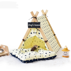 Tipi para mascotas casa cama plegable al aire libre perro gato tiendas perro tienda - Product Image 1