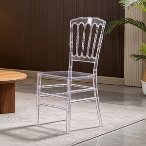 Chaises Chiavari pour enfants en gros pour fêtes, chaises de salle à manger Chiavari transparentes en acrylique empilables en résine pour hôtels, locations et événements - Product Image 1