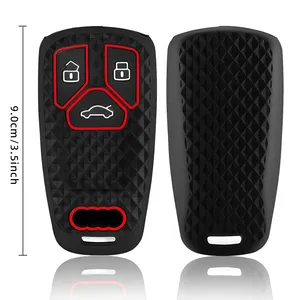 Porte-clés en silicone pour clés de voiture, étui de protection pour clés <span class=keywords><strong>Audi</strong></span> Q5 Q7 <span class=keywords><strong>TT</strong></span> A4 B9 A5 A6 8S 8W 4M S4 S5 S7 TTS TFSI <span class=keywords><strong>RS</strong></span> - Product Image 6