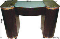 Table de <span class=keywords><strong>manucure</strong></span> de style français moderne avec plateau en verre pour ateliers et centres commerciaux Table de <span class=keywords><strong>manucure</strong></span> en métal durable à vendre - Product Image 6