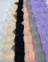 Graues Pailletten-Perlen-Rüschen-Tüll-Abendkleid mit Mehrlagiger Struktur für den Roten Teppich Designer-Kleid in Verschiedenen Farben Schnelle Lieferung