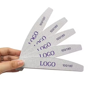 Lima de uñas profesional de media luna con estampado de cebra, de doble cara, de papel de lija EVA lavable, herramienta pulidora para manicura, venta al por mayor - Product Image 4
