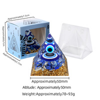 Pyramide d'Orgone en Cristal Naturel pour la Guérison des 7 Chakras, Reiki, Méditation, Yoga, Résine, Énergie Positive, Décoration Maison/Bureau, Cadeau Spirituel