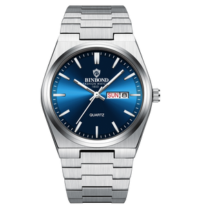Montre à quartz pour homme BINBOND B102, design élégant et de haute qualité, best-seller, personnalisable, bracelet en acier inoxydable. - Product Image 2