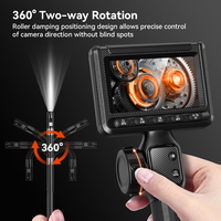 Caméra d'inspection industrielle articulée HD 4,3 pouces avec 8 LED, câble rigide étanche de 1 m, IP67, personnalisable