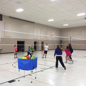 37 pulgadas x 26 pulgadas x 26 pulgadas Organizador de equipos deportivos de garaje Carro de voleibol - Product Image 6