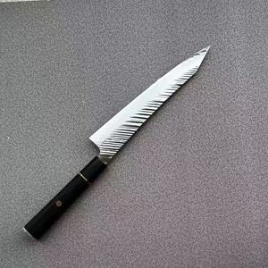 Couteau de chef artisanal de 8 pouces en acier inoxydable, acier Damas 45 couches, <span class=keywords><strong>Kiritsuke</strong></span> avec manche en bois Pakka, design ambidextre - Product Image 4