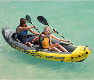 <span class=keywords><strong>Kayak</strong></span> Doble <span class=keywords><strong>Inflable</strong></span> <span class=keywords><strong>Intex</strong></span> B08 PVC K2 para 2 Personas, <span class=keywords><strong>Kayak</strong></span> de Pesca con Piso de Viga en I, Amarillo - Product Image 4