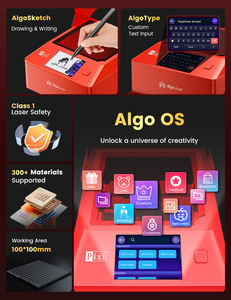 Algolaser Fabricant Routeurs CNC portables 10w 400*400mm Grande taille de sculpture <span class=keywords><strong>Kraft</strong></span> Bois Cuir Graveur découpé au laser - Product Image 2