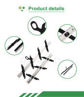 Cadres de persiennes en aluminium pour fenêtres à lames en plastique, design moderne, avec lames de 6 et 8 pouces à clipser