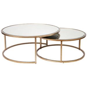 Table centrale arrondie en aluminium fait main or moderne avec dessus en marbre Tables basses élégantes pour salon maison personnalisable - Product Image 1