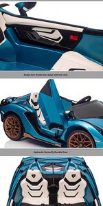 Coche <span class=keywords><strong>de</strong></span> Juguete para Niños <span class=keywords><strong>de</strong></span> Buena Calidad <span class=keywords><strong>de</strong></span> Fábrica con Música Bluetooth, USB, Educación Temprana y Ruedas Antideslizantes para Niños y Niñas, Diversión en el Patio Trasero - Product Image 4