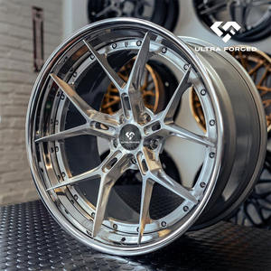 Smalto profondo per piatti oro cromato 2 pezzi 3 pezzi ruota forgiata 5x112 5x114.3 15-24 pollici cerchi forgiati in lega di alluminio per BMW porsche - Product Image 4