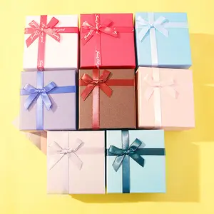 Multicolor Bowknot Watch Box Best Gift Box Red Blue Pink Case For Bracelet Bangle Jewelry Watch Boxes Container caja reloj