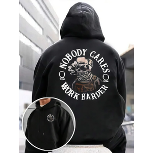 Sudadera con Capucha de Alta Calidad 100% Algodón 450gsm para Hombre, Estilo Deportivo, Estampado Puff, Sudadera Gruesa para Hombre - Product Image 1