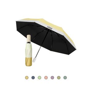 Custom Logo Portable 3 Fold Automatic <b>Umbrella</b> <b>Windproof</b> Waterproof UV <b>Umbrella</b> for Kids Adults - Product Image 1