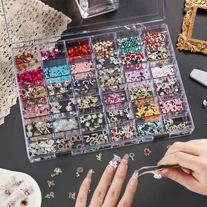 Venta al por mayor Punta de uñas acrílico 3 cajones contenedores de almacenamiento transparente 72 rejillas organizador para mostrar solamente - Product Image 2