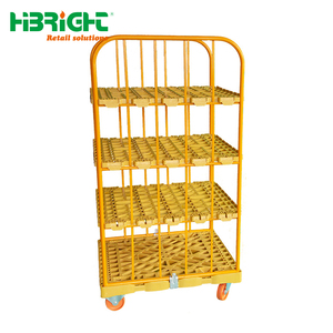 Heavy Duty Industrial Logistics Trolley Metal Wire Mesh Cage <b>Cart</b> with Wheels <b>for</b> Warehouse and Factory - Product Image 5